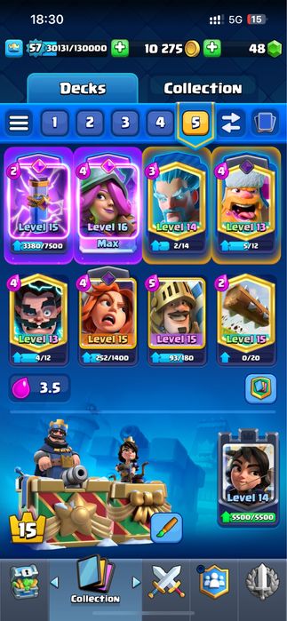 Продам аккаунт clash royal, 10200 кубков.