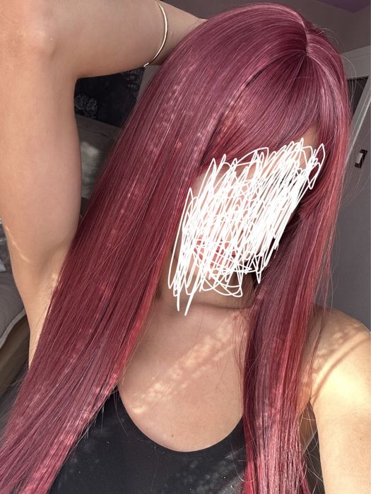 ЛИКВИДАЦИЯ! Топ качество! Червена перука права черта