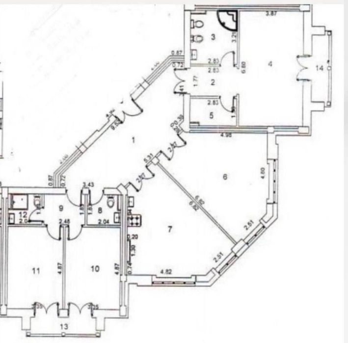Продается 5ти ком квартира, ЖК Габус, ор-р: Алайский рынок, 187м²