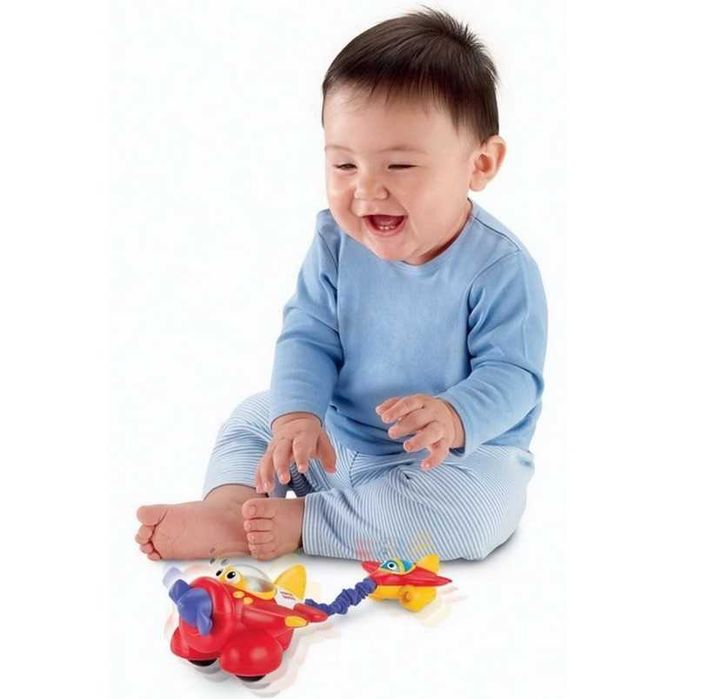Avion de jucărie, Fisher Price, Plastic, Rollin Tug & Rumble Airplane