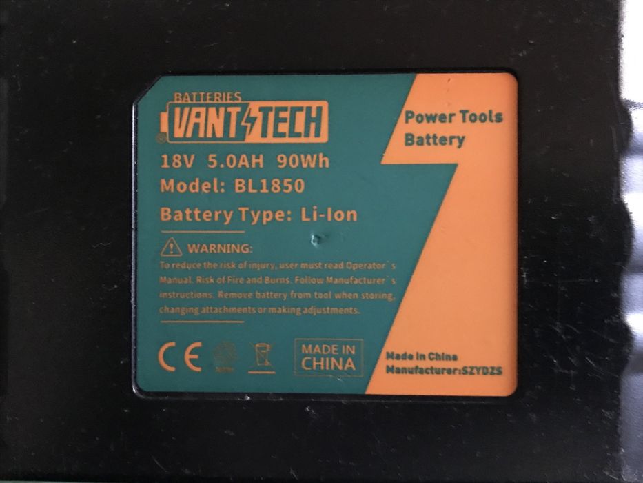 Acumulator Vant-tech 18 v / 5.0 AH
