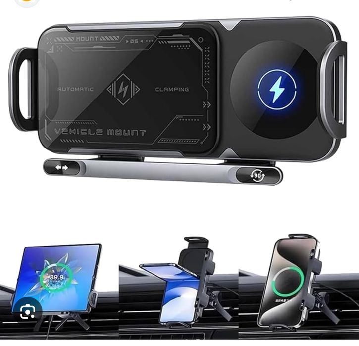 Incarcator / Suport Auto 15W Deschidere Cu Senzor Pentru Telefon