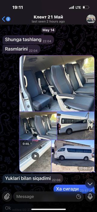 Turitiskiy mikroavtobus sotiladi holati alo