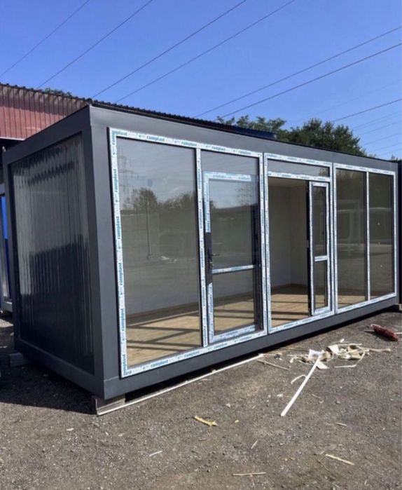 Vand containere modulare cu vitrina , design comercial fast food