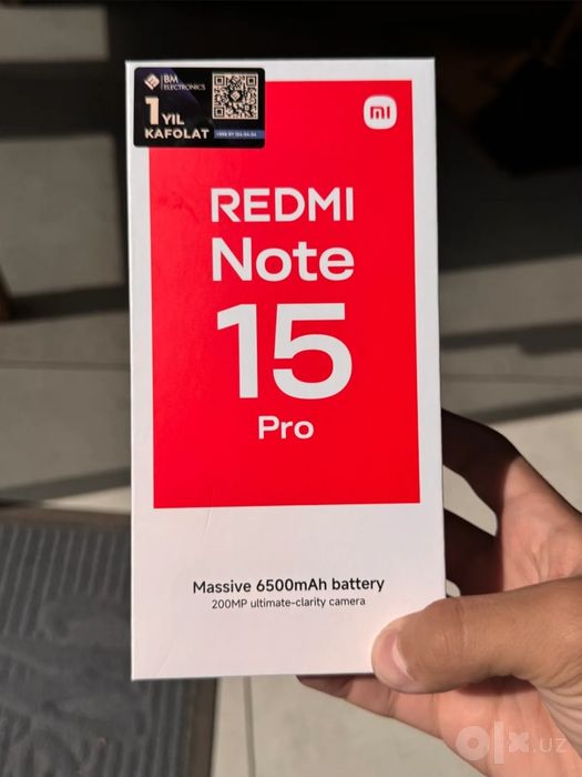 Redmi 15 pro 1 yil kafolati bilan