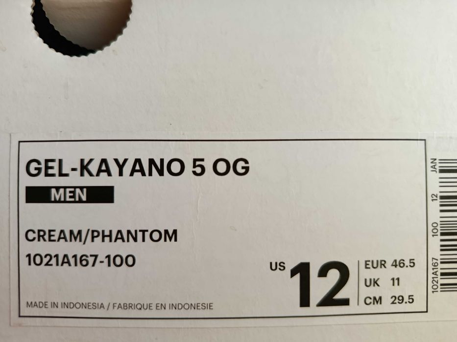 2 чифта Мъжки маратонки asics gel kayano 5 og, номер 46.5