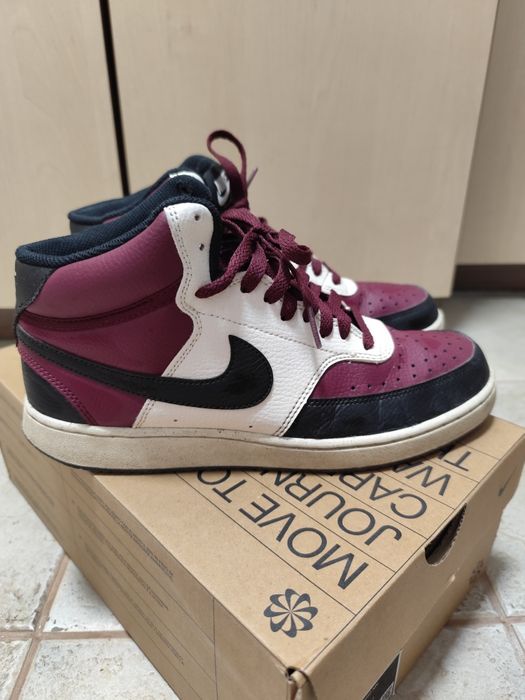 Високи кожени кецове Nike court vision mid nn