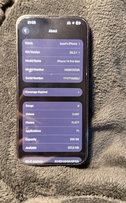 Iphone 14 pro max 256g 81% battery