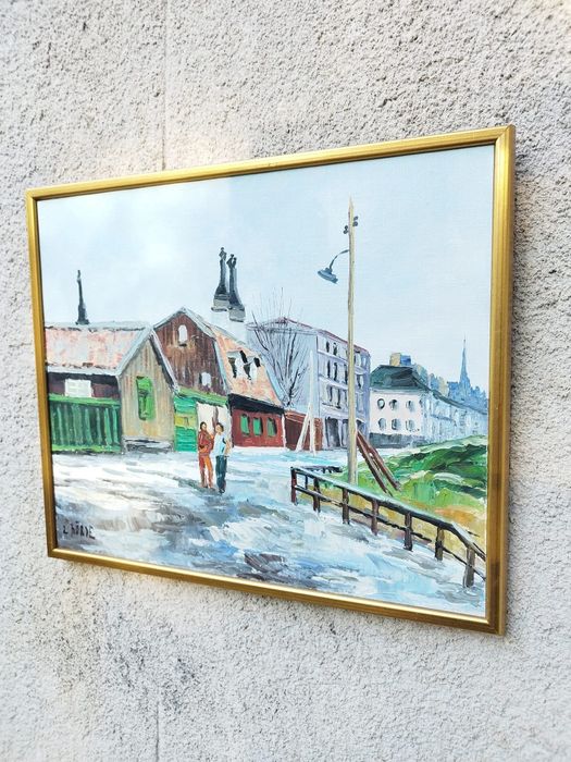 Скандинавска авторска картина масло върху платно