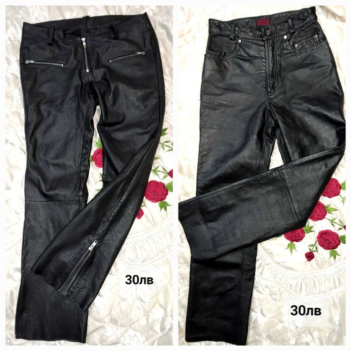 дамски панталона от естесвена кожа