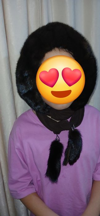 Норковая косынка шапка