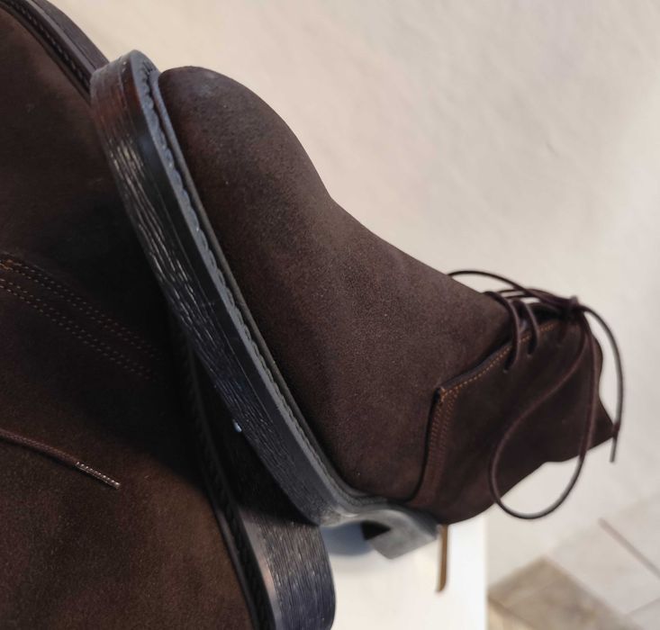 Ghete lace up chukka 40 39 43 Old Signature NOI piele naturala suede