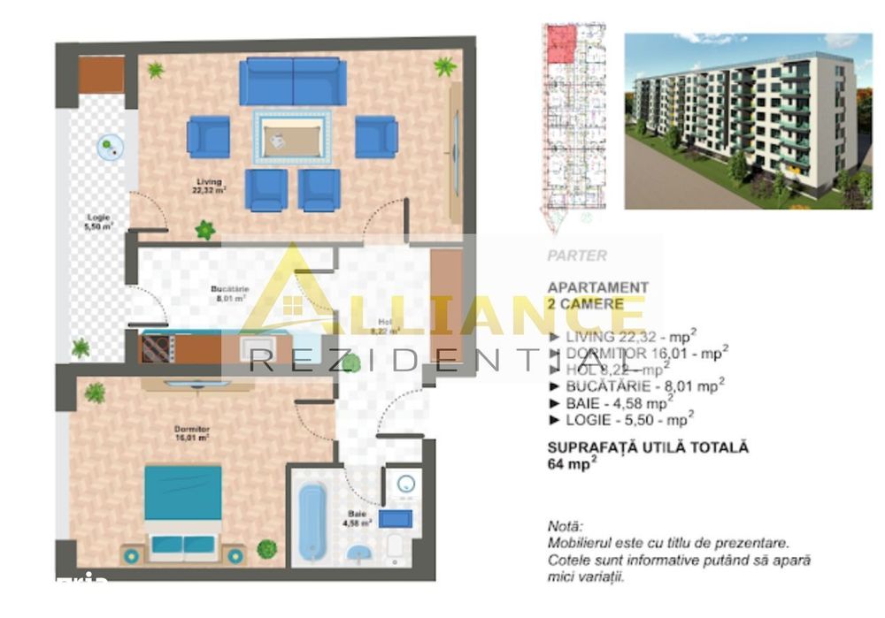 Apartament 2 Camere Drumul - Binelui