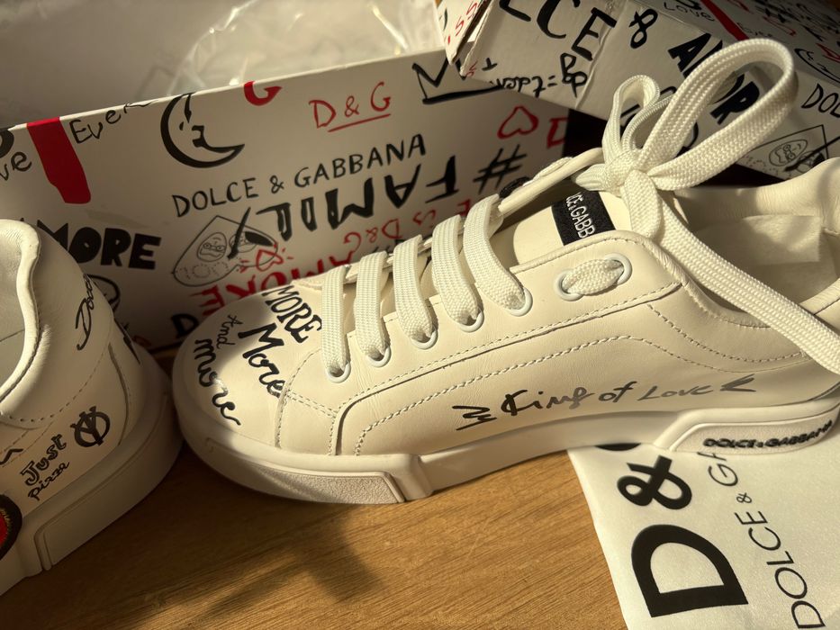 Обувки чиста кожа D&G