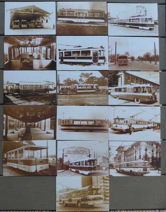 Lot de 70 cărți poștale - istoria transportului în București