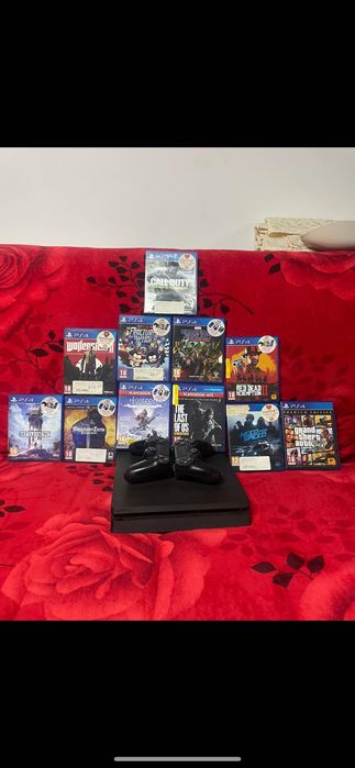 PlayStation 4 + 1 controller + jocuri – stare foarte buna