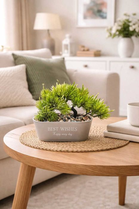 Planta Artificiala Decorativa Tip Bonsai in Ghiveci, 16 cm