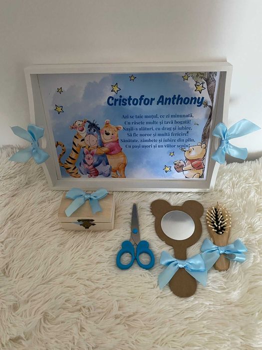 Tăviță de tăiere moț – Set complet pentru prima aniversare