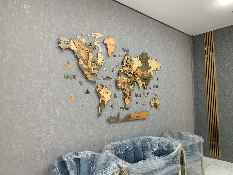 Дунё харитаси декор 3д, карта мира, 3d xarita 3d dunyo, karta mir, a