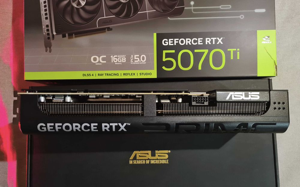 ASUS RTX 5070 Ti PRIME OC 16GB – ca nouă, garanție 36 luni + joc inclus (Resident Evil Requiem) – 5200 RON