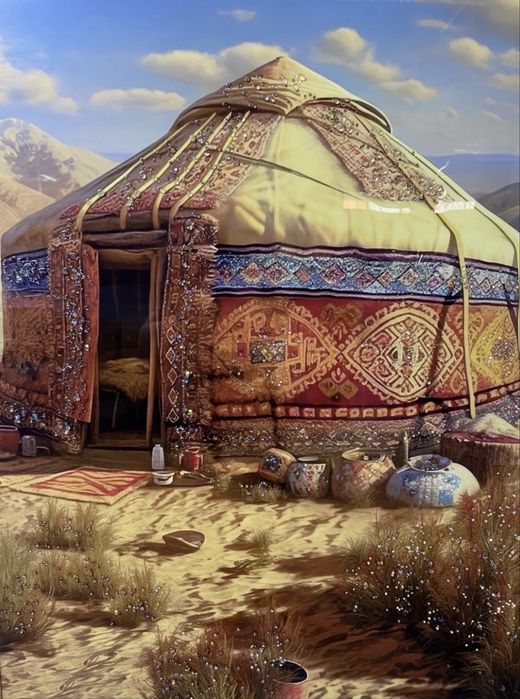 Картина киіз үй 100х70
