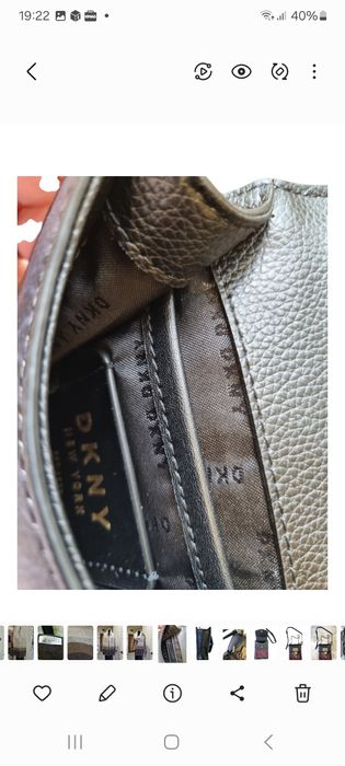 Geanta crossbody DKNY piele model graffiti