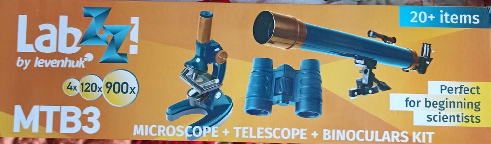 Телескоп, микроскоп и бинокъл Levenhuk + ПОДАРЪК стъкълца