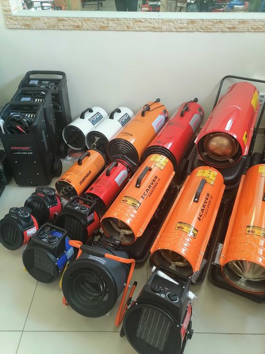 Тепловая пушка, Обогреватель, Калорифер, Конвектор, Тепловентилятор.