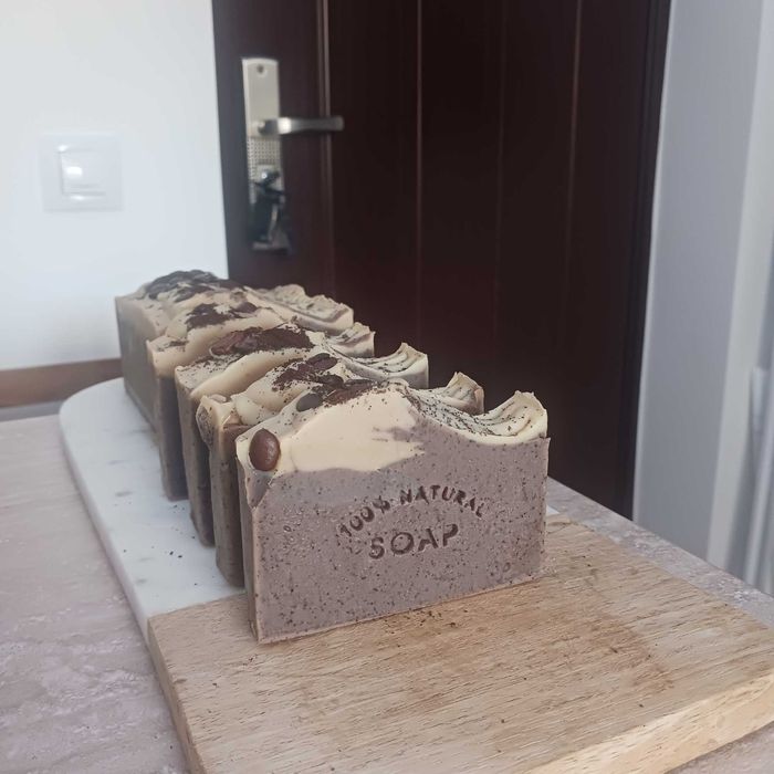 Sapun natural "100" cu cafea si cacao