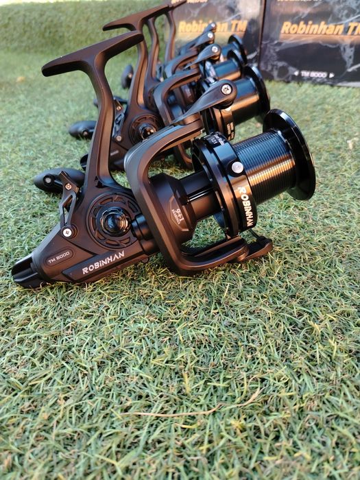 Set 4 mulinete Robinhan TM80, cu 10 rulmenti, tambur metalic LongCas