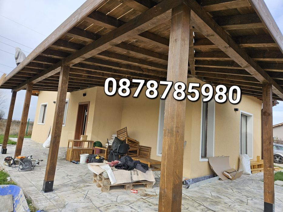 Изграждане на дървени навеси