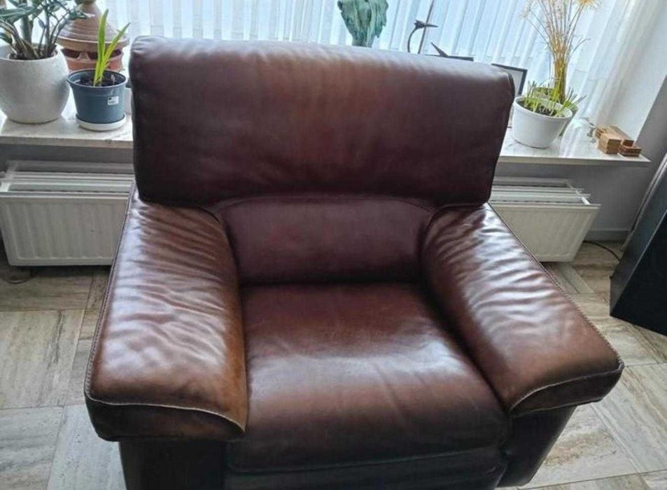 Canapea + fotolii din piele italiană, Roland Lap