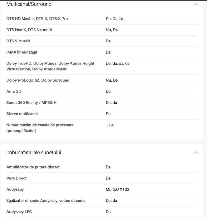 Vand Receptor Denon AVC-X3800H AV 8K cu 9,4 canale, 105 W