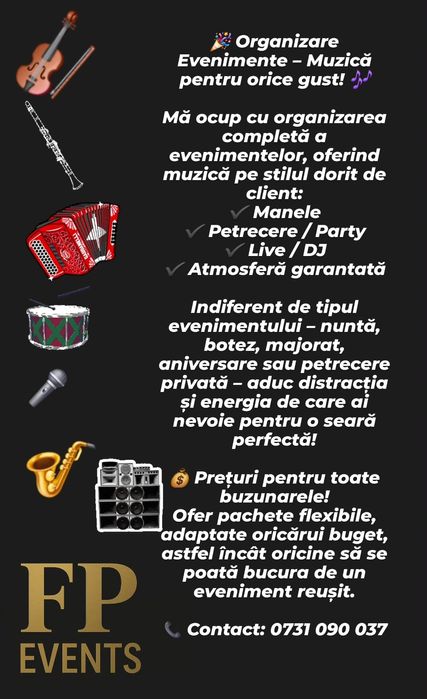 Formație muzică , mese complete