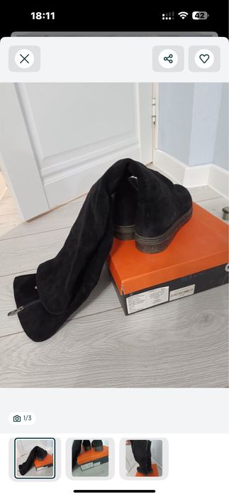 Зимние сапоги ботфорты