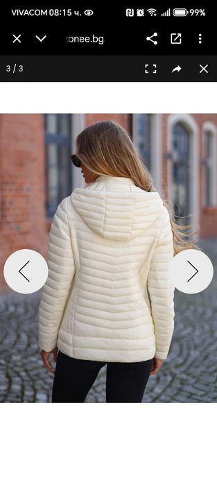 Зимно яке цвят екрю размер L
