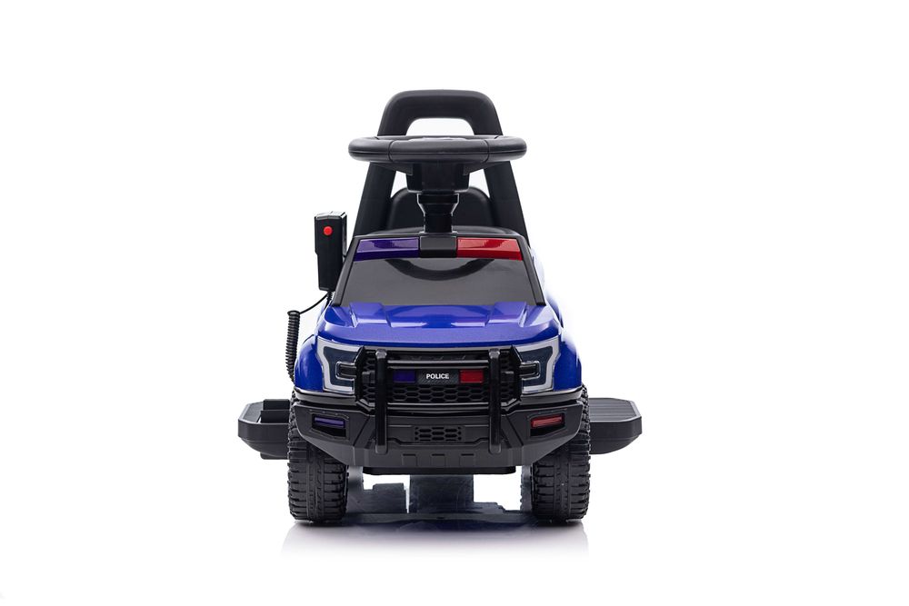 Masinuta 2in1 electrica de politie BJ993D 30W 6V cu BT, USB port #Blue