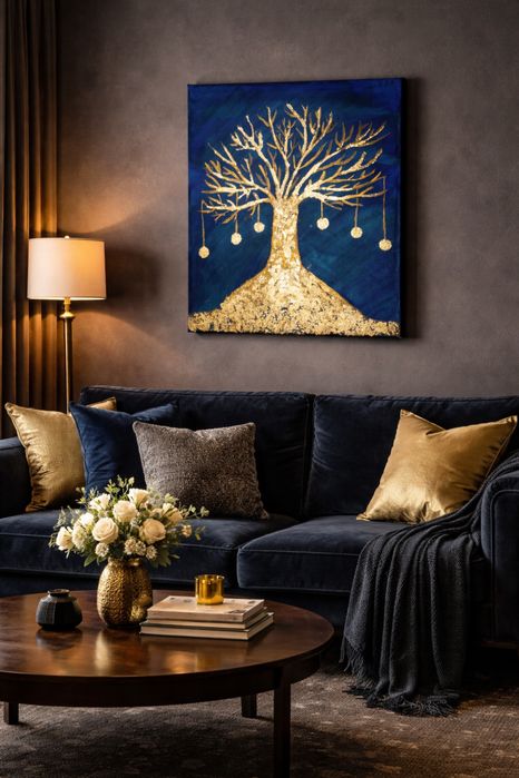 Ръчно рисувана картина “Дървото на парите”