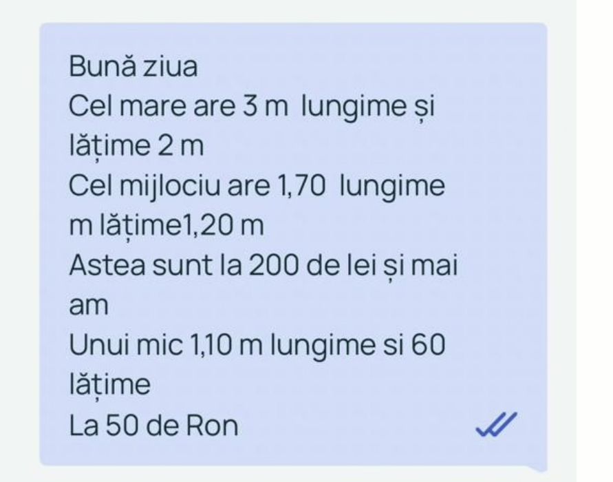 Vand doua covoare