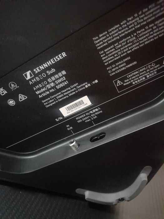 Subwoofer Sennheiser AMBEO Sub SW02 – Wireless, stare foarte bună