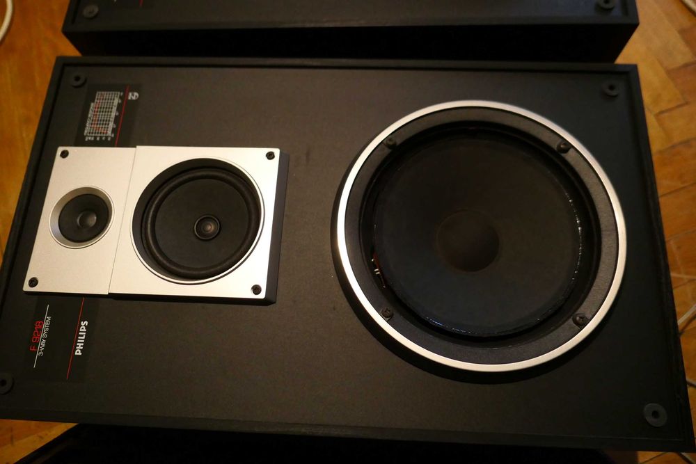 Boxe Hi-Fi Philips F-9218 90W 8 Ohmi Made Belgium Retro Vintage