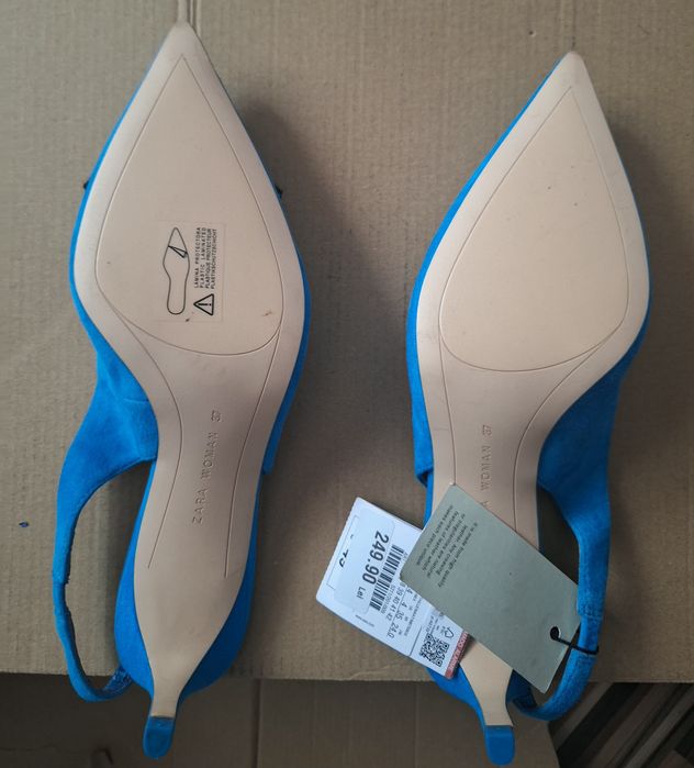 Pantofi Zara piele intoarsa nou cu eticheta,prezentarea defectelor in