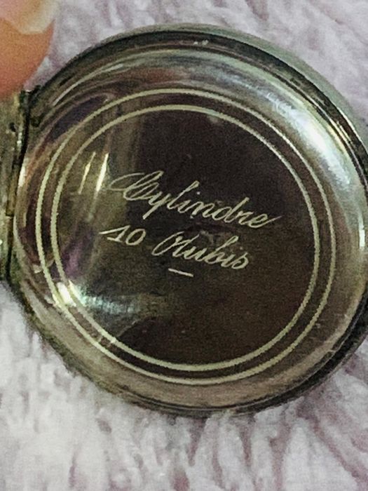 Ceas de buzunar antic Cylindre 10 Rubis – Piesă de colecție (cca. 1900)