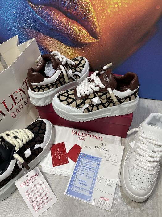 Adidasi Valentino One Stud piele naturala Full Box colectie noua