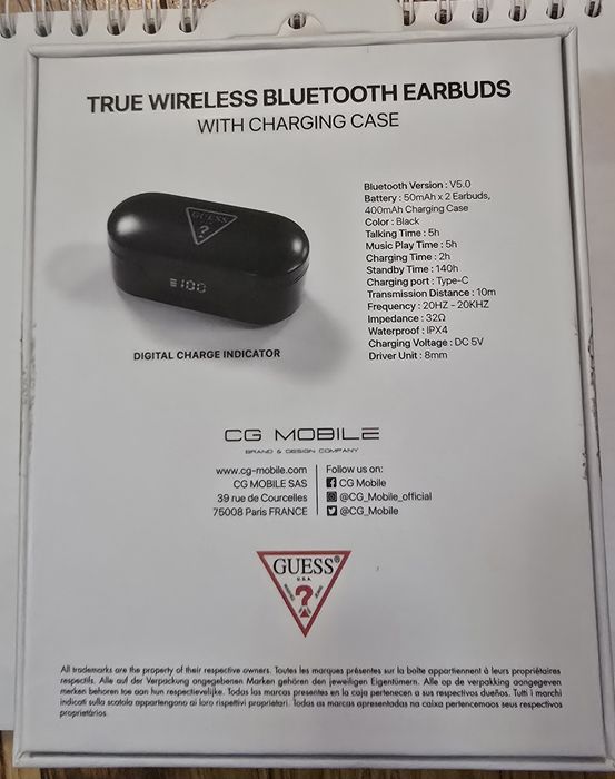 Безжични слушалки Guess