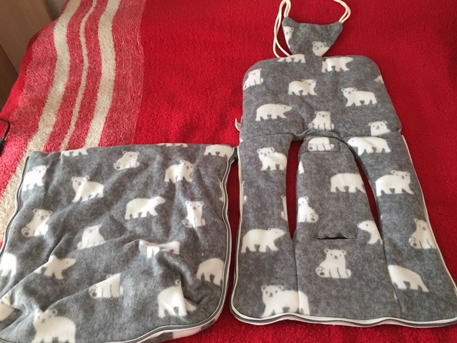 Sac iarnă cărucior bebe Scoica Husa Bebelus 0-12 luni Germania Fermuar