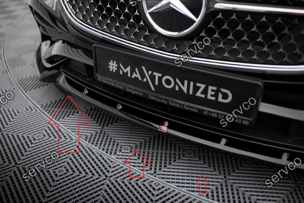 Pachet Set Splitter Exterior Lip Prelungiri Body kit tuning Mercedes E Class W214 AMG-Line 2023- v3 - Maxton Design