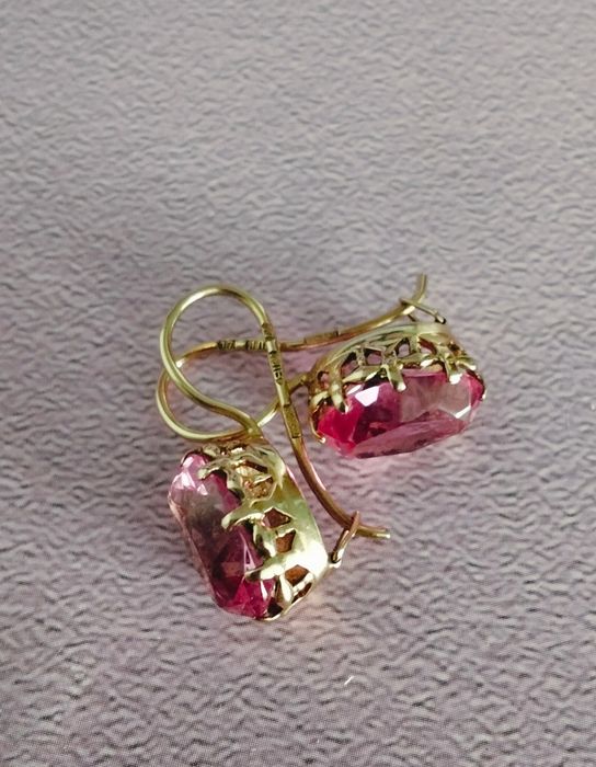 Серьги советское золото