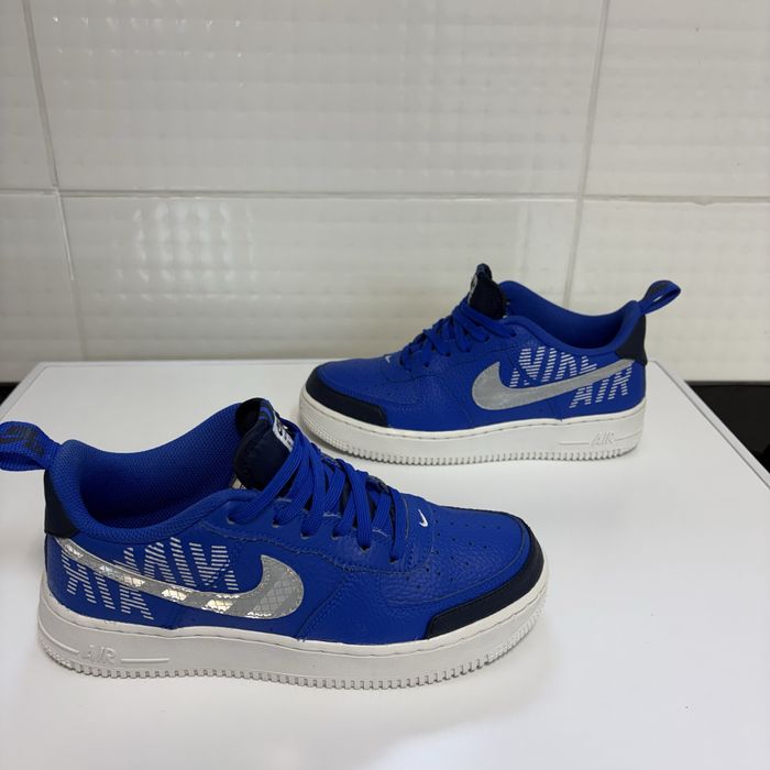 Sneakers Nike Air Force1 Lv8 2 GS Racer blue obsidian white impecabili