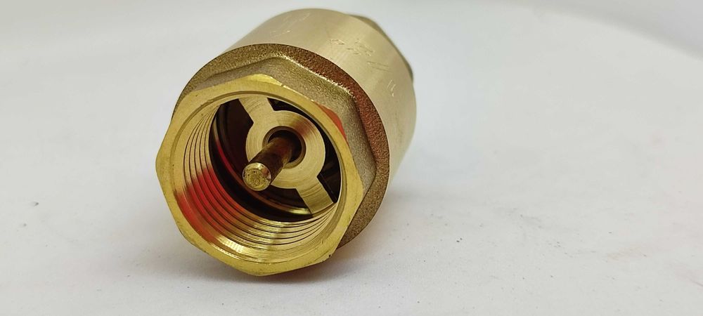 Клапан обратный латунный DN 15 PN10 м-м пруж/пл.шток (Россия)